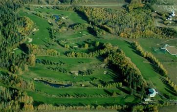arial of golf course