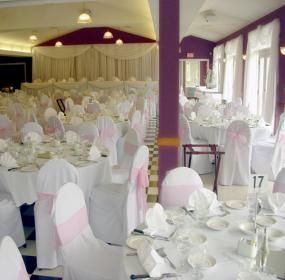 gramd ballroom set in white